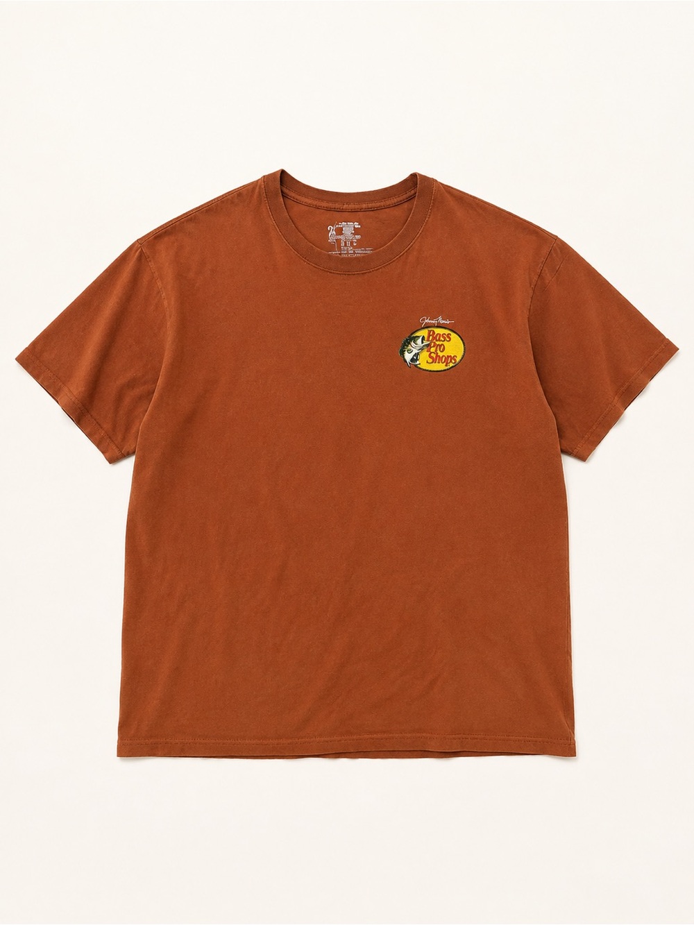Johnny Morris Bass Pro Shops 2XL Rust Orange Fishing Graphic T-Shirt